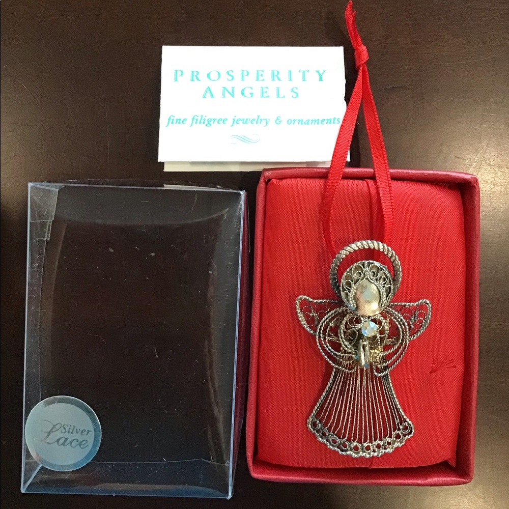 Silver Plated Prosperity Angel Ornament